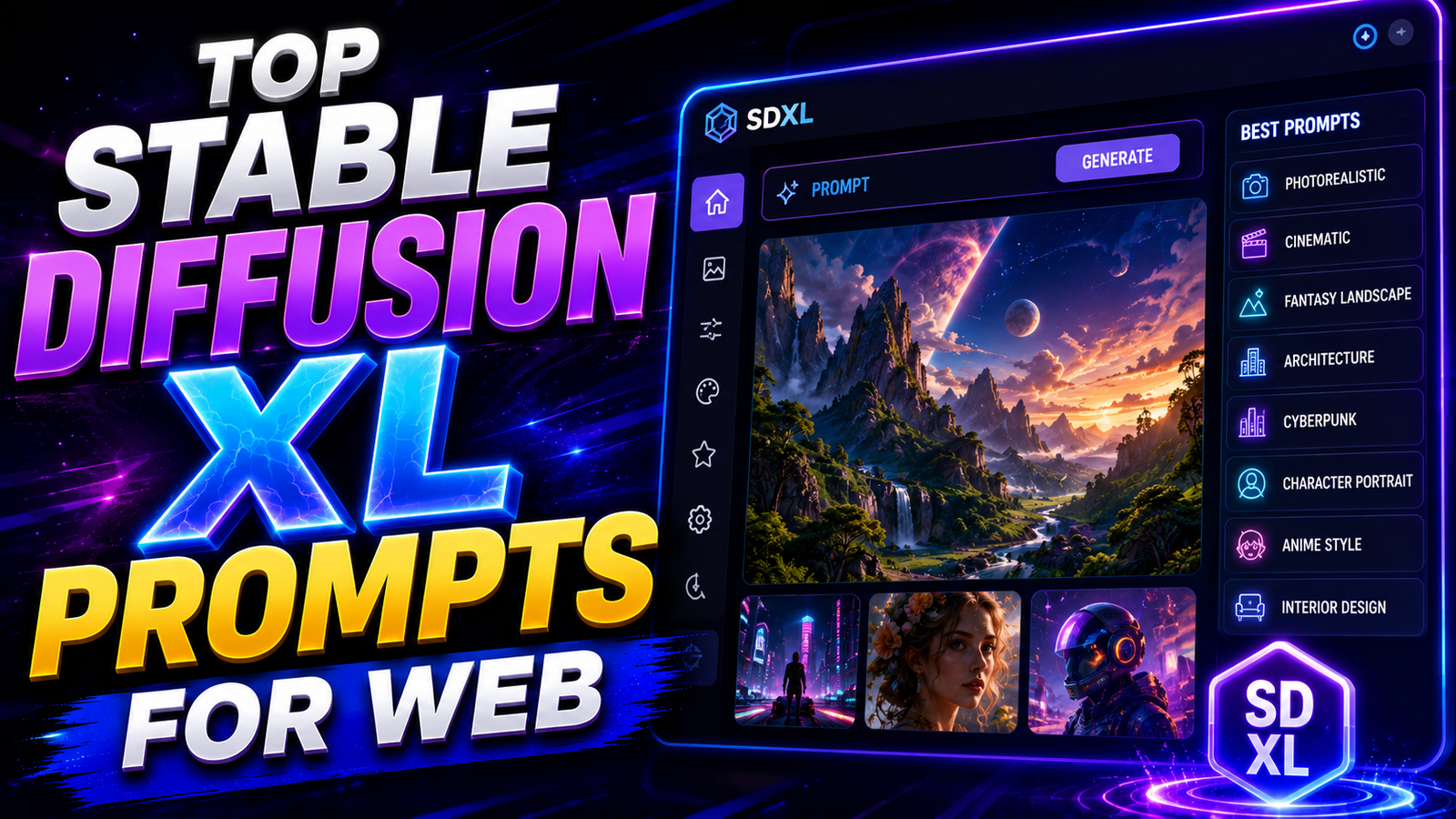 Stable Diffusion XL Prompts for Web