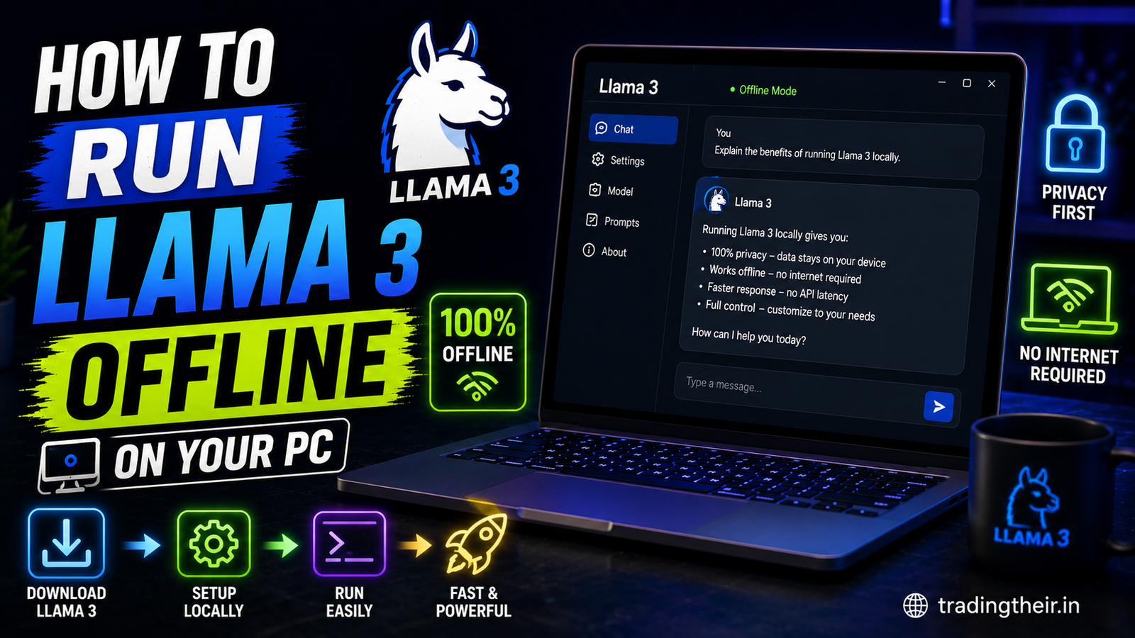 run Llama 3 offline