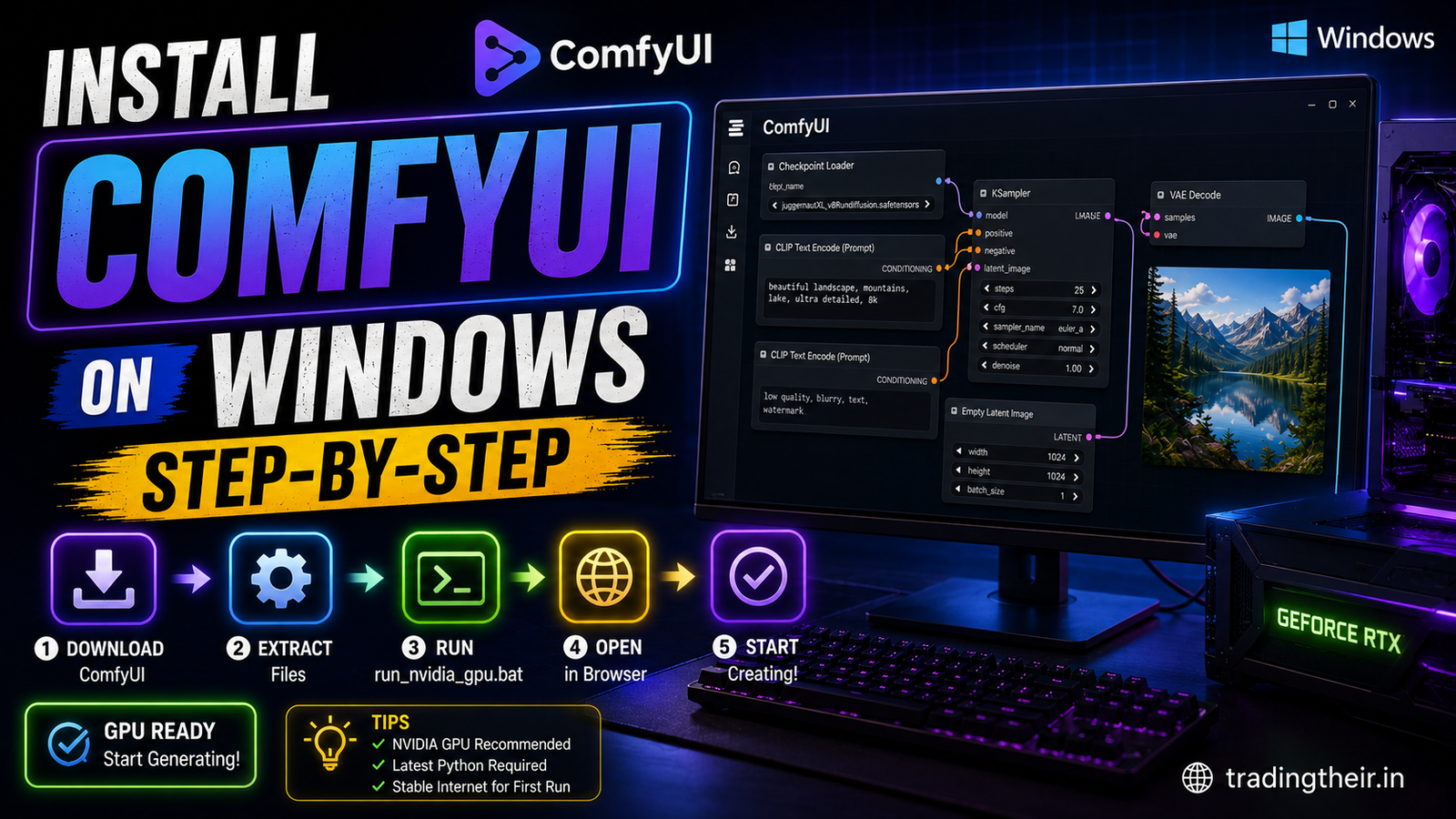 install ComfyUI on Windows