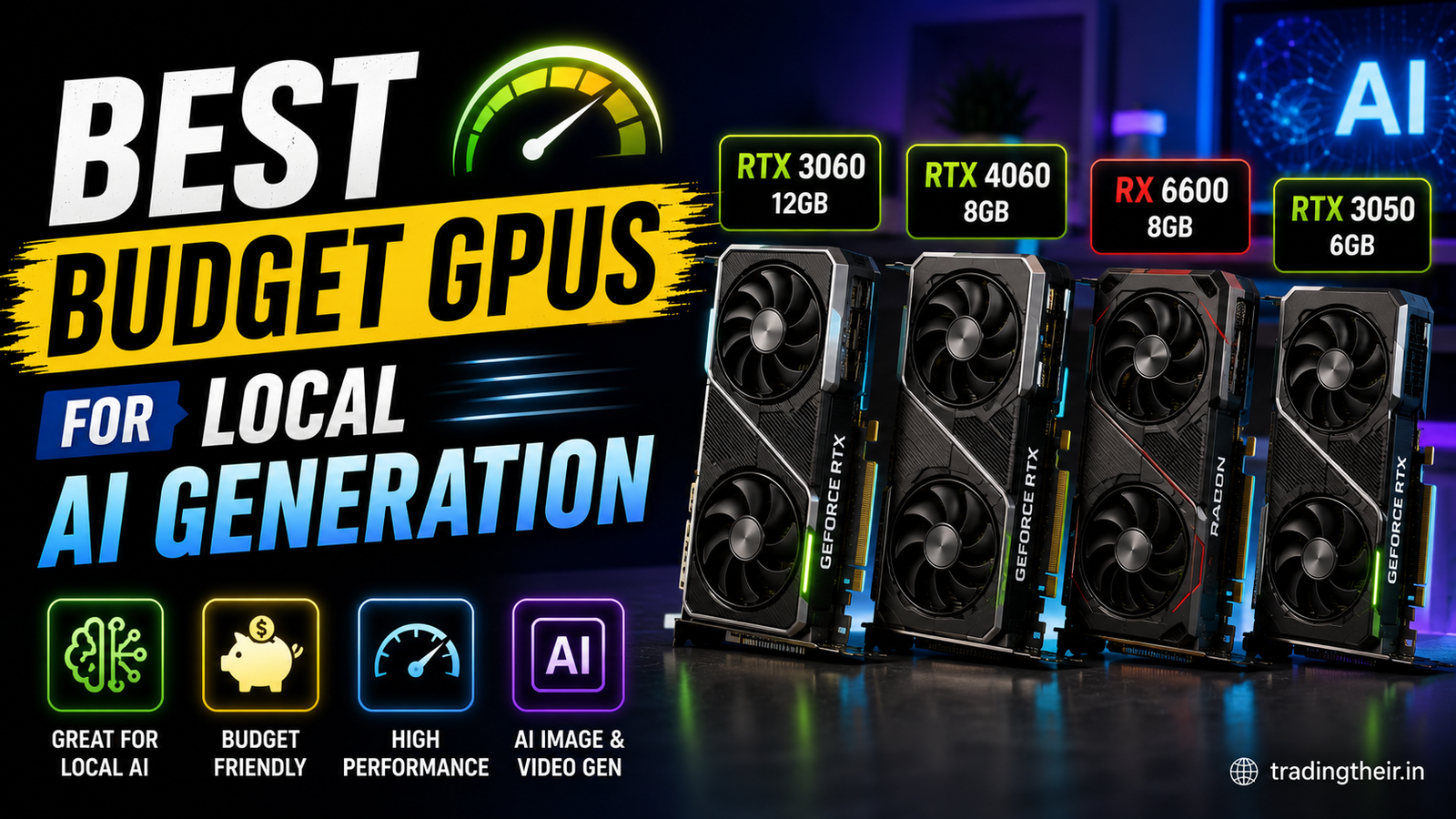 budget GPUs for local AI