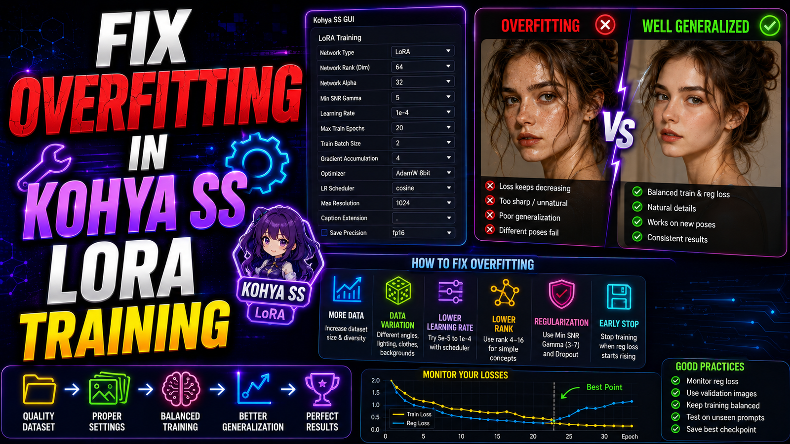 Fix Overfitting in Kohya SS LoRA Training