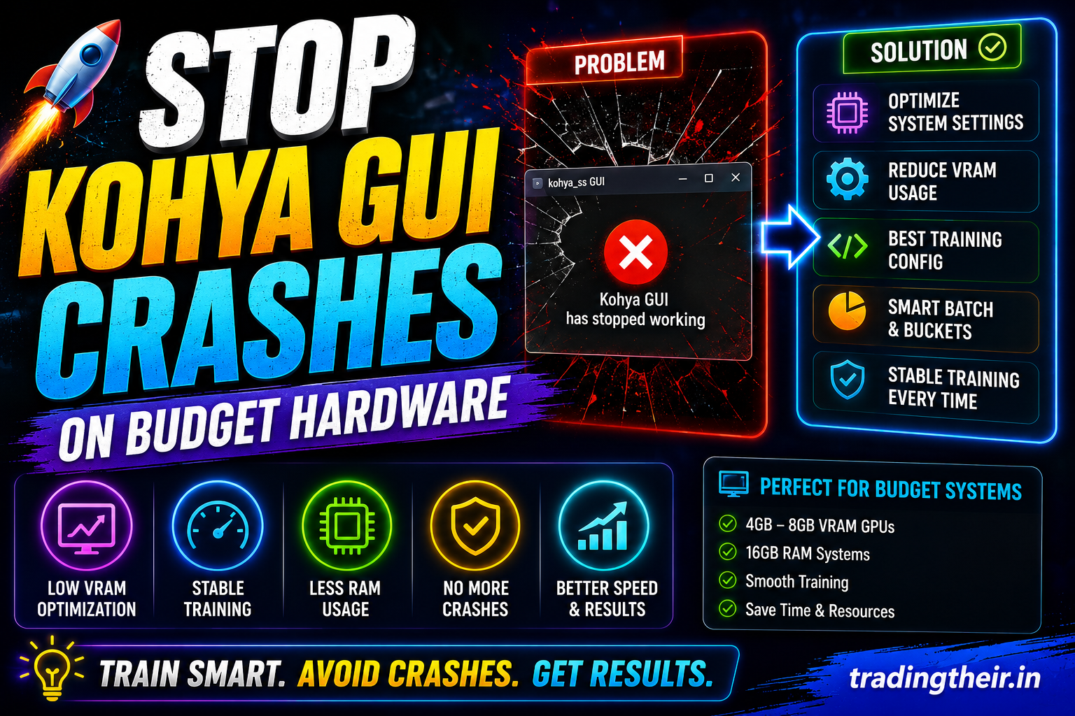 Stop Kohya GUI Crashes on Budget Hardware