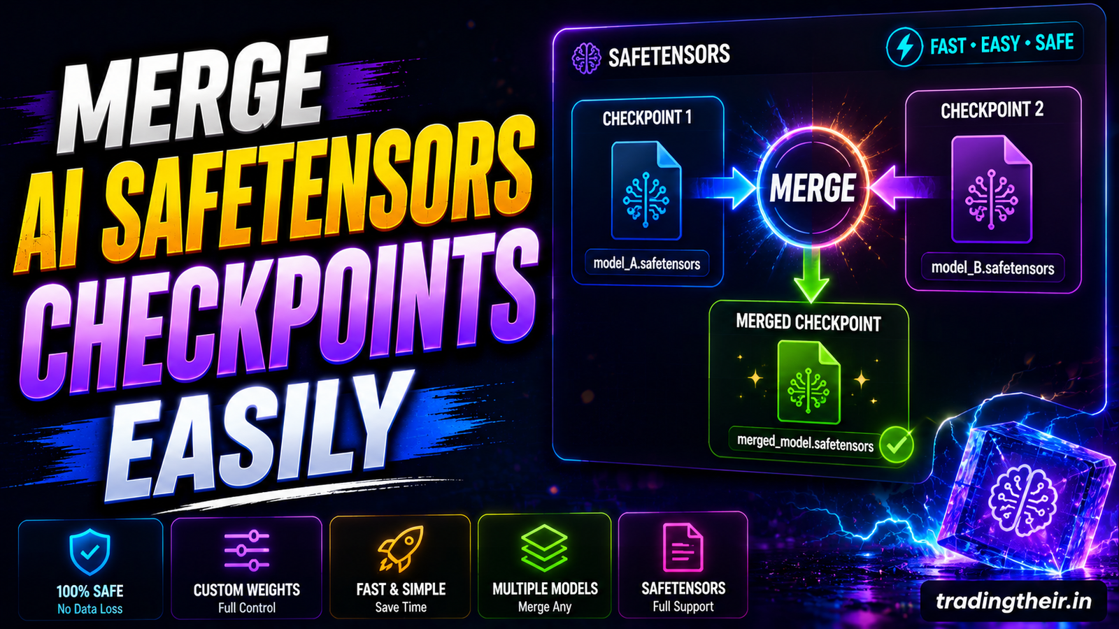 Merge AI Safetensors Checkpoints Easily